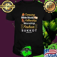 Camping Bible Study Fellowship Worship Yeshua Sukkot Biblical Feast Celebration Gear Youth T-Shirt