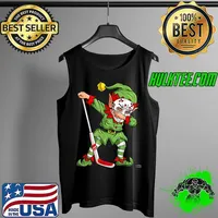 Christmas Elf Dabbing Ice Hockey Player Boys Kids Dab Xmas T-Shirt Tank Top