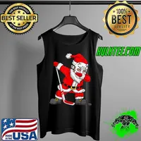 Christmas Santa Dabbing Hockey Player Boys Kids Dab Xmas T-Shirt Tank Top