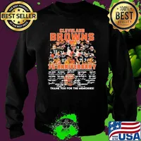 Cleveland browns 75th anniversary 1946 2021 thank you for the memories signatures s Sweater