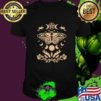 Dark Academia Aesthetic Celestial Mystic Death Moth Wiccan T-Shirt