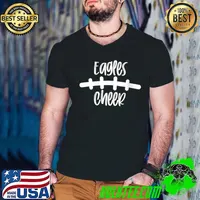 Eagles Cheer School Spirit Football Team Mascot Game Night T-Shirt Guys V Neck