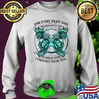 For every fight won for each battle lost for those still fighting i proudly wear teal diabetes awareness s Sweater