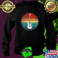 Guitar Jazz Band Rock and Roll Music Musical Tee Vintage T-Shirt Sweater