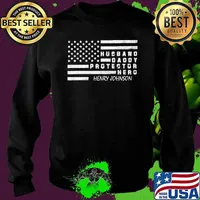 Husband Daddy Protector Hero Flag hirt Sweater