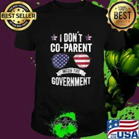 I Don’t Coparent With The Government Sunglasses Usa Flag T-Shirt