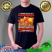 I Found The Key To Happiness Surrounding Yourself With Pumpkins And Stay Away From Idiots Shirt Unisex