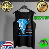 Im in the fight on my life and i am going to win diabetes awareness elephant s Tank Top