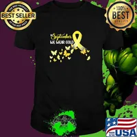 In September We Wear Gold Rainbow Childhood Cancer Awareness T-Shirt
