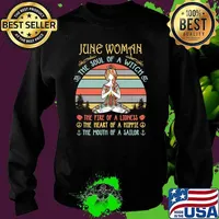 June Woman The Soul Of A Witch The Fire Of A Lioness The Heart Of A Hippie The Mouth Of A Sailor Vintage Yoga T-Shirt Sweater