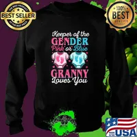 Keeper Of The Gender Granny Loves You Baby Announcement T-Shirt Sweater