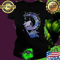 Live in the water love by the moon mermaid s Ladies tee