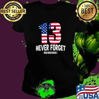 Never Forget Say Their Names Joe - Names Of Fallen Soldiers 13 Heroes American Flag T-Shirt Ladies tee