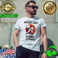 Never underestimate an old lady who loves baseball and was born in October blood moon s Unisex