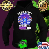 New York Giants Damn right I am a Giants fan now and forever signature s Hoodie