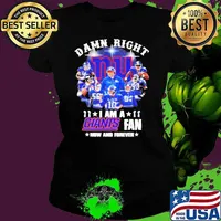 New York Giants Damn right I am a Giants fan now and forever signature s Ladies tee