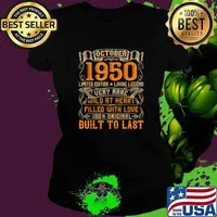 October 1950 Limited Edition Living Legend Very Rare Wild At Heart Filled With Love Built To Last Decorations 71 Year Old 71st Birthday T-Shirt Ladies tee