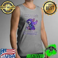 Ohana means family family means nobody gets left behind or forgotten suicide awareness stitch s Tank Top