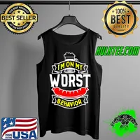 Oktoberfest I'M On My Wurst Behavior Funny Bratwurst Drinkin T-s Tank Top