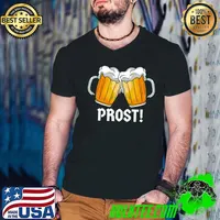 Oktoberfest Prost Vintage German Festival Beer Cheers and Dr T-s Guys V Neck