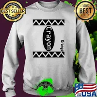 Orange Crayon Box Halloween T-Shirt Sweater