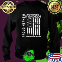 Red Fridays Until My Hero Comes Home Proud Nephew Military Support Our Troops USA Flag T-Shirt Sweater