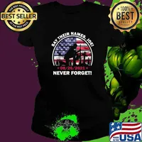 Say Their Names Joe Never Forget Names Of Fallen Soldiers 13 Heroes Usa Flag T-Shirt Ladies tee