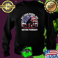 Say Their Names Joe Never Forget Names Of Fallen Soldiers 13 Heroes Usa Flag T-Shirt Sweater