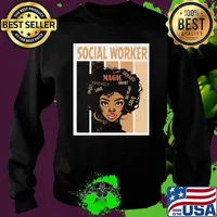 Social Worker Black Women Shirt Sweater