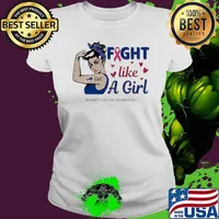 strong Girl Buffalo Bills Fight Like a Girl Breast Cancer Awareness Shirt Ladies tee