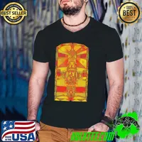 Tamatina Kalamkari Art Canvas Painting Shirt Guys V Neck