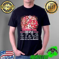 The Alabama Crimson Tide 130 years of 1892-2022 thank you for the memories signatures s Unisex