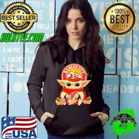 The Baby Yoda Pumpkin Hug Football Kansas City Chiefs Shirt
