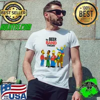The Beer Band Theory Big Bang Yellow Cartoon Mashup Adult T Shirt Unisex