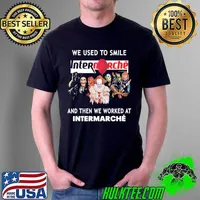 The Horror Movie Characters We Used To Smile And Then We Worked At Intermarche Halloween IT Voorhees Micheal Myer Joker Shirt Unisex