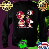 The Peanuts Charlie Brown And Snoopy Woodstock Florida State Seminoles Football Shirt Sweater