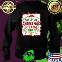This Is My Christmas Pajama Buffalo Plaid Bleached Printed T-Shirt Sweater