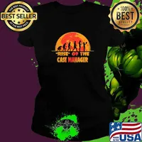 Top halloween Rise of the Case Manager Job Coworker Blood Moon T-Shirt Ladies tee