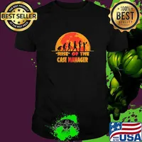 Top halloween Rise of the Case Manager Job Coworker Blood Moon T-Shirt