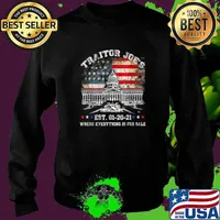 Traitor Joe's EST 01-2021 Where everything Is For Sale American Flag T-Shirt Sweater