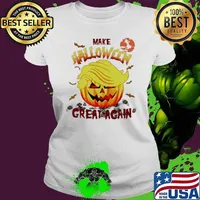 Trump Pumpkin Make Halloween great again Shirt Ladies tee