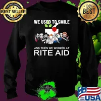 We used to smile and then we worked at Rite Aid horror halloween s Sweater
