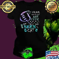 Yeah your kids are cute but have you seen cat Alice's Adventures in Wonderland Cheshire Cat s Ladies tee