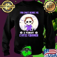 You cant scare me i fight cystic fibrosis knife moon s Sweater