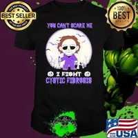 You cant scare me i fight cystic fibrosis knife moon shirt