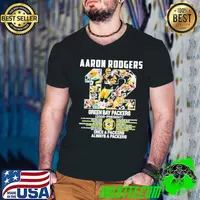 12 Aaron Rodgers Green Bay Packers Once A Packers Always A Packers Signatures Shirt Guys V Neck