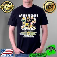 12 Aaron Rodgers Green Bay Packers Once A Packers Always A Packers Signatures Shirt Unisex