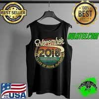 3rd Birthday Gift 3 Years Old Retro Vintage November 2018 T Shirt Tank Top