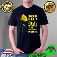 42nd Birthday 42 Year Old Woman Born December 1979 Sunflower T-Shirt Unisex