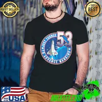 53rd Birthday I To Advance Mankind I Adult Astronaut Costume T-Shirt Guys V Neck